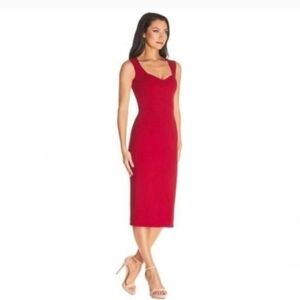 Dress The Population Elle Sheath Dress in Garnet Size Medium New W/out Tags